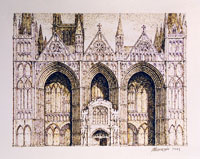 Katedra w Peterborough - rysowana