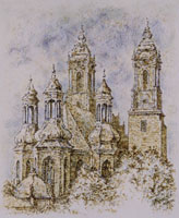 Katedra w Poznaniu - rysowana
